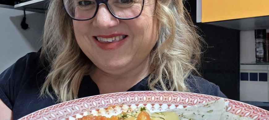 Cómo preparar pisto Thermomix a altas temperaturas con cocción a varias alturas (patata, huevo y bacalao)