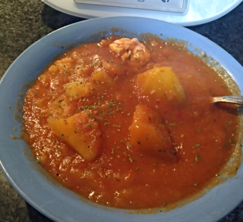 Patatas guisadas con Gambones