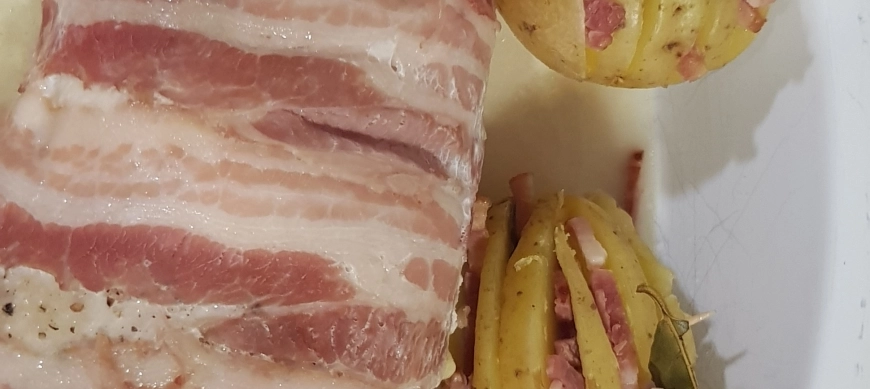 pechugas de pavo rellenas con cebolla caramelizada