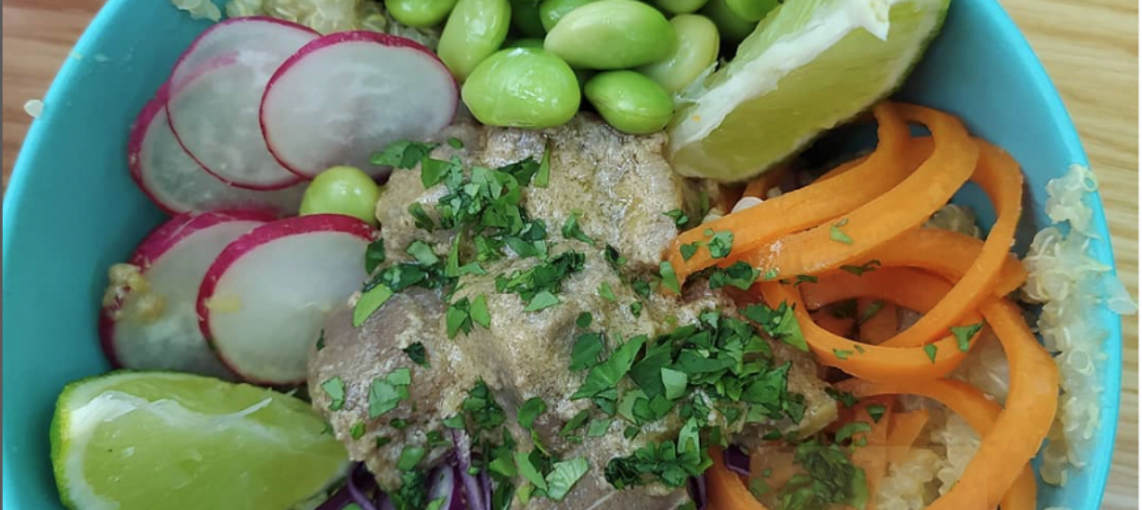 QUINOA Y ATÚN MARINADO en thermomix