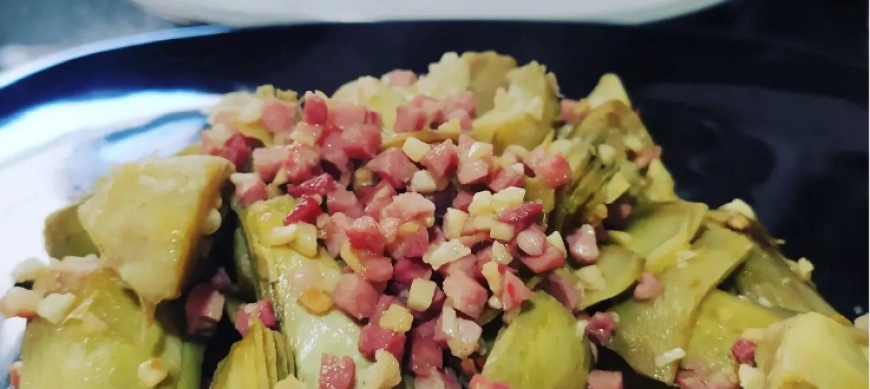 ALCACHOFAS CON JAMON EN THERMOMIX