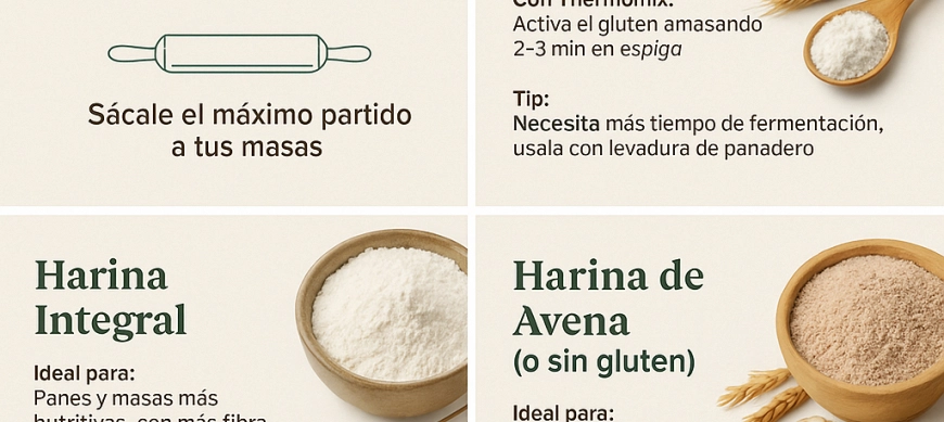 TIPOS DE HARINA ¡NO TODAS SIRVEN PARA LO MISMO!