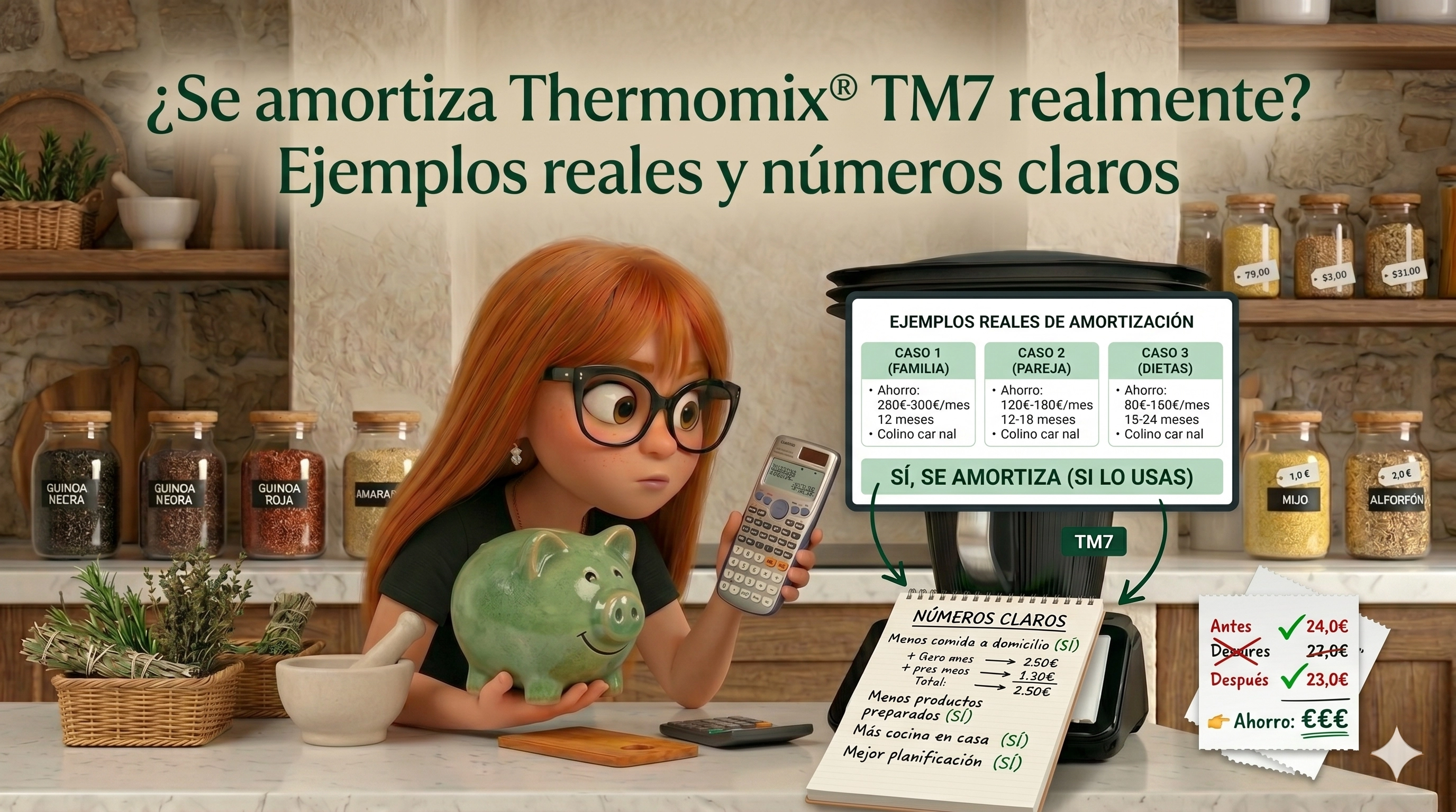 ¿En cuánto tiempo se amortiza Thermomix® TM7? Ejemplos reales y ahorro mensual