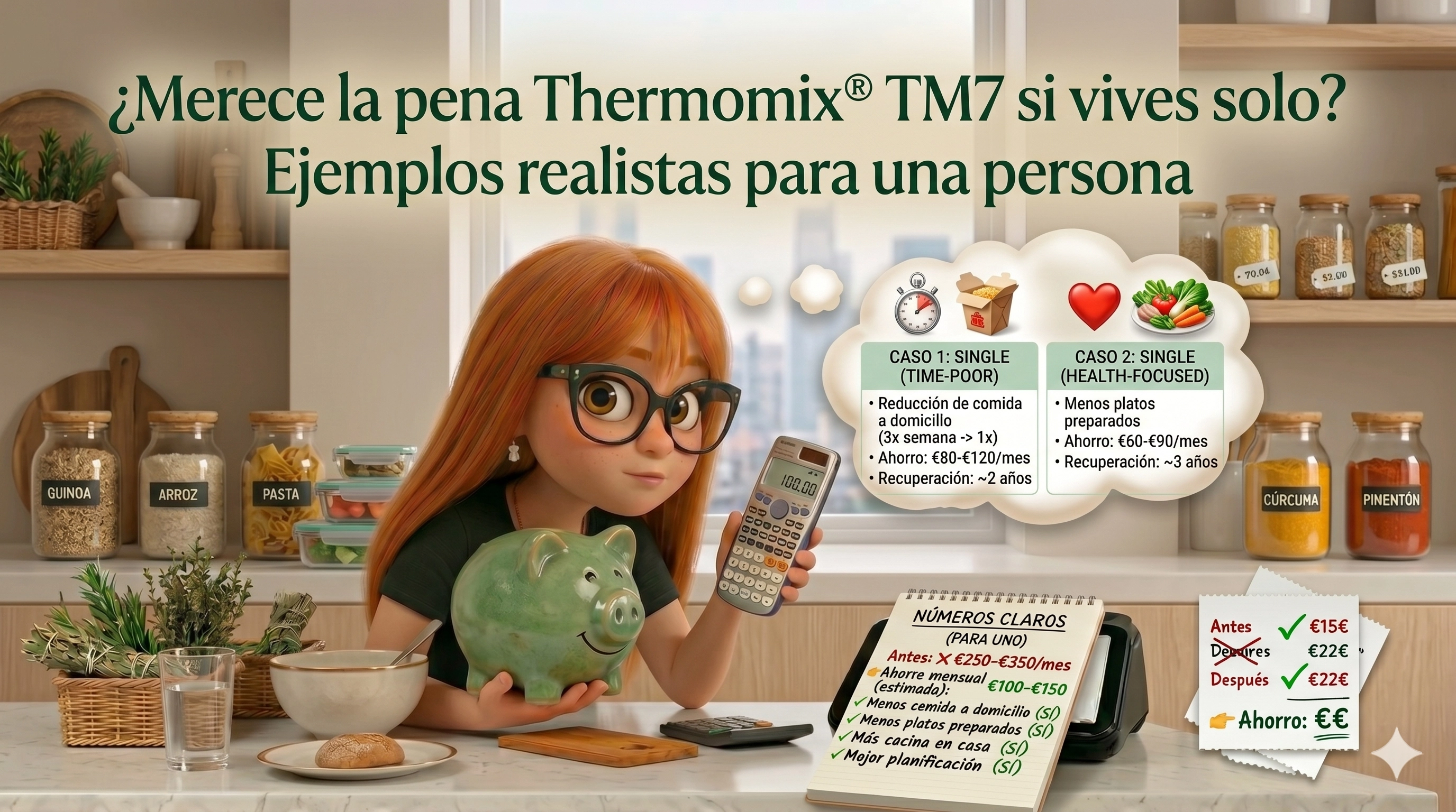 ¿Merece la pena Thermomix® TM7 si vives solo o sola?