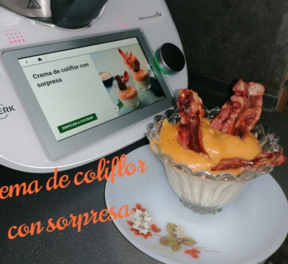 Crema de coliflor con sorpresa