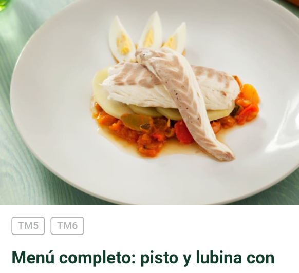 YoMeQuedoEnCasa Menú Completo Lubina y.....