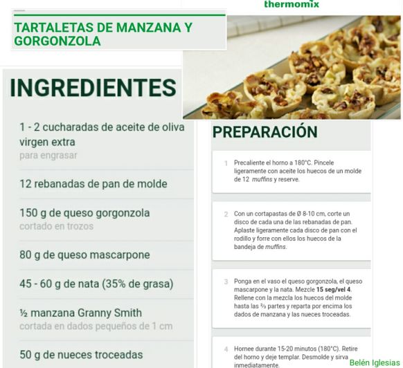 Tartaletas de Manzana Y Gorgonzola