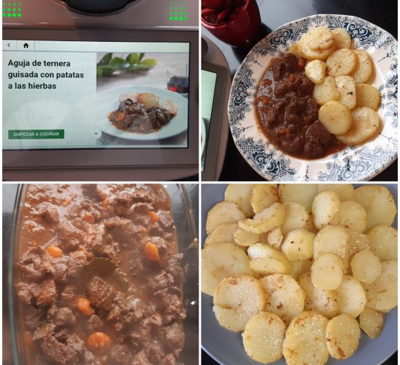Ternera guisada con patatas aliñadas